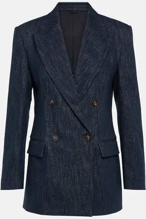 Brunello Cucinelli Metallic cotton-blend blazer