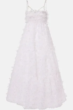 SUSAN FANG Floral ruffled maxi dress