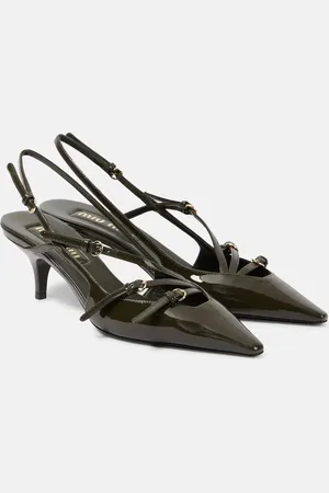 Miu Miu Patent leather slingback pumps