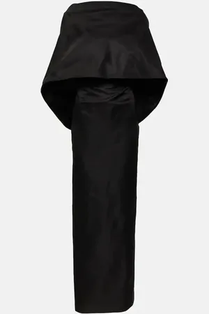 The Attico Caped silk midi dress
