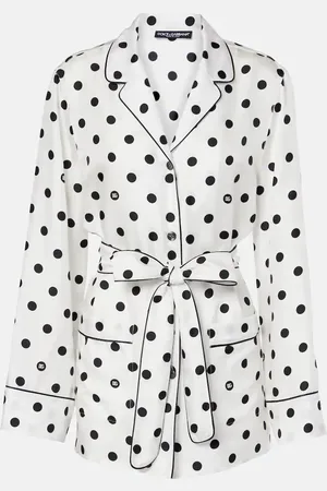 Dolce & Gabbana Polka-dot silk twill pajama shirt