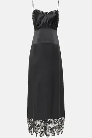 Simone Rocha Bow-detail silk satin midi dress
