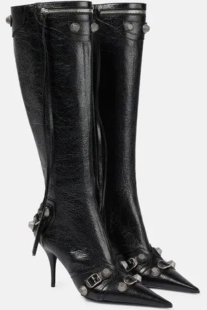 Balenciaga Cagole leather knee-high boots