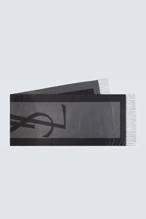 Saint Laurent Cassandre silk jacquard scarf