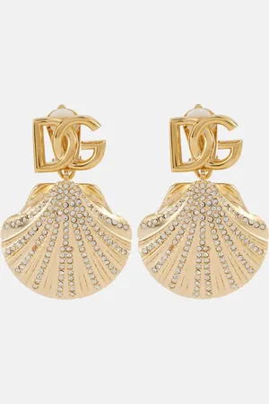 Dolce & Gabbana Capri DG embellished clip-on earrings