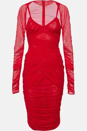 Dolce & Gabbana Draped tulle midi dress