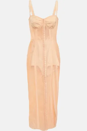Dolce & Gabbana X Kim semi-sheer midi dress