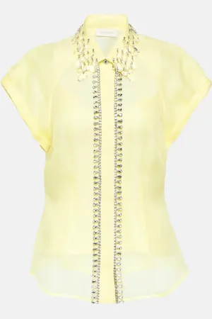 ZIMMERMANN Matchmaker linen and silk blouse