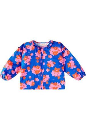 Tiny Cottons Flowers ruffled cotton poplin blouse