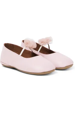 PèPè Bow-detail leather ballet flats