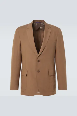 Ralph Lauren Single-breasted silk and linen blazer
