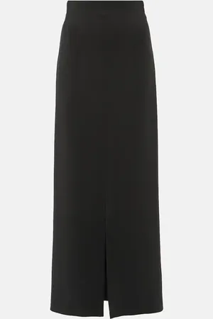 Max Mara Duccio front-slit neoprene maxi skirt