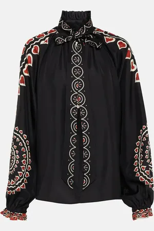 La DoubleJ Cerere printed silk blouse