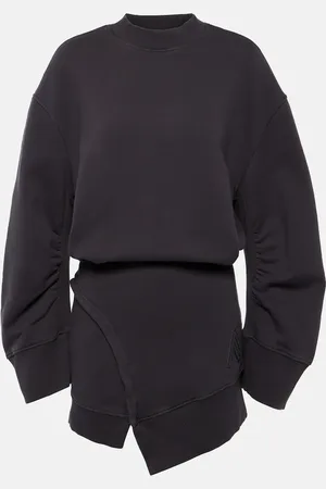 The Attico Ivory cotton jersey sweatshirt dress