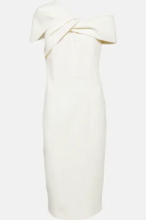 Safiyaa Salmone crÃªpe midi dress