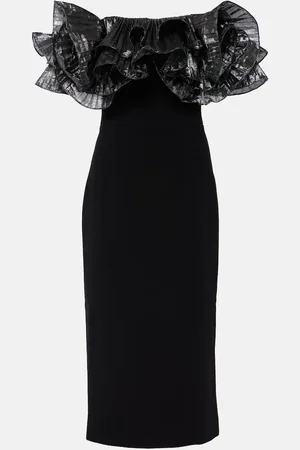 Rebecca Vallance Lumi frill-detail midi dress