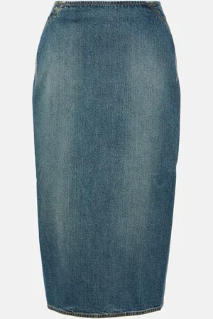 Alaïa Denim pencil skirt