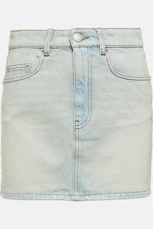 Ami High-rise denim miniskirt