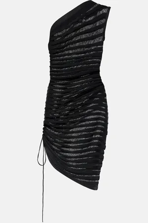 Alaïa Open-knit ruched minidress