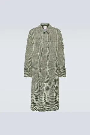Burberry Checked silk and cotton-blend car coat