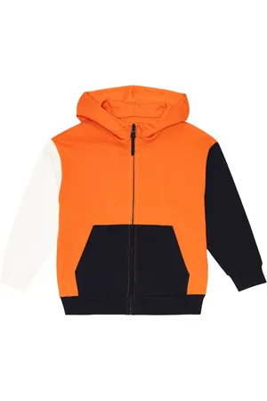 Il gufo Colorblocked cotton zip-up hoodie