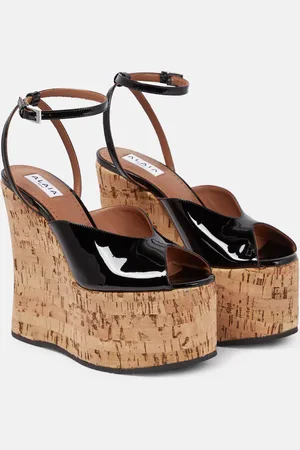 Alaïa Patent leather wedge sandals