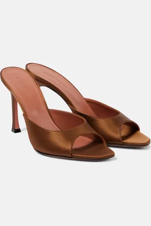 Amina Muaddi Alexa 95 satin mules