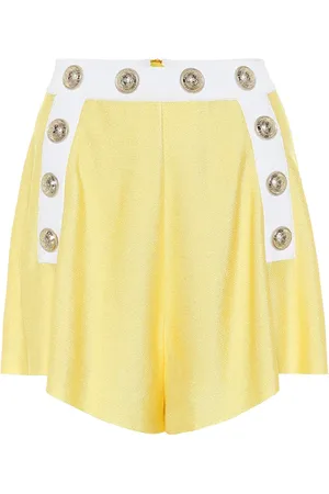 Balmain High-rise knit shorts