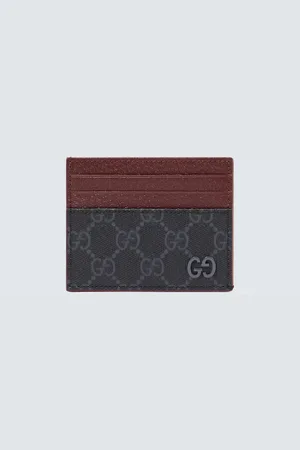 Gucci GG canvas and leather card holder