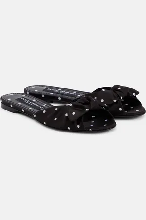 Dolce & Gabbana Polka-dot satin mules