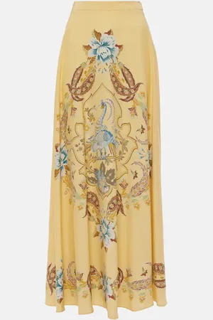 Etro Floral silk maxi skirt