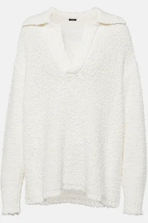 Joseph Textured cotton-blend polo sweater