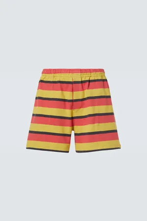 BODE Rec striped cotton jersey shorts