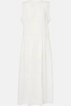 ULLA JOHNSON Thalia crochet-trimmed cotton beach dress
