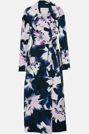 DRIES VAN NOTEN Floral printed trench coat