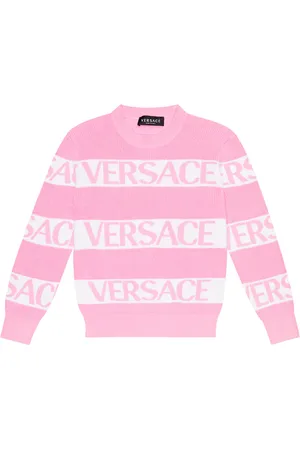 VERSACE Logo jacquard cotton sweater
