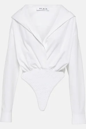 Alaïa Hooded cotton bodysuit