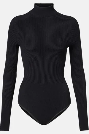 Alaïa Ribbed-knit turtleneck bodysuit