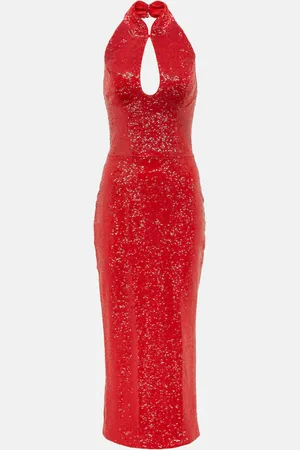 Rasario Sequined cutout midi dress