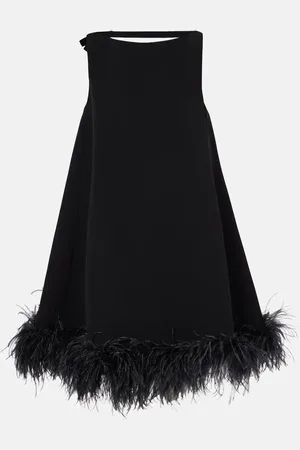 VALENTINO Feather-trimmed minidress