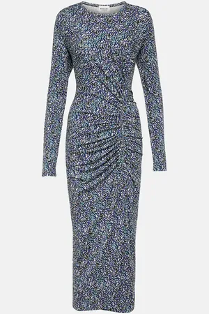 Marant Etoile Jelina floral printed jersey midi dress