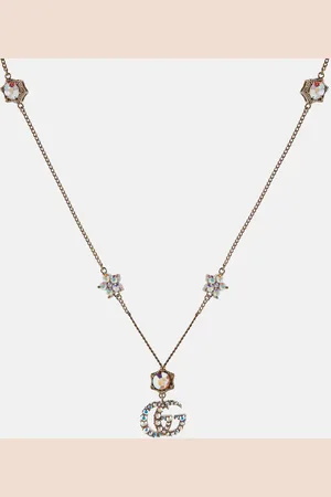 Gucci Double G embellished necklace