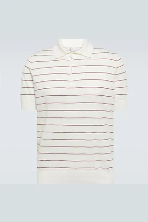 Brunello Cucinelli Striped cotton polo shirt
