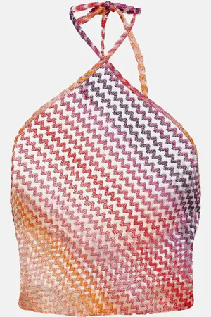 Missoni Zig-zag halterneck crop top