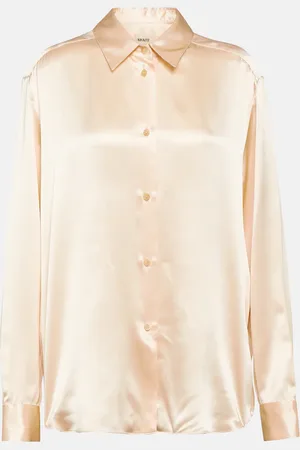 Khaite Argo silk charmeuse blouse