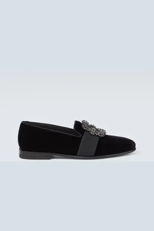 Manolo Blahnik Carlton Jet velvet loafers