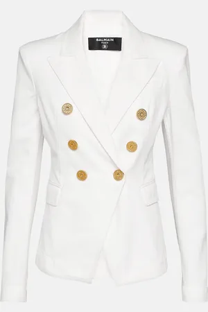 Balmain Double-breasted denim blazer