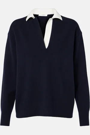Vince Wool and cashmere-blend polo sweater