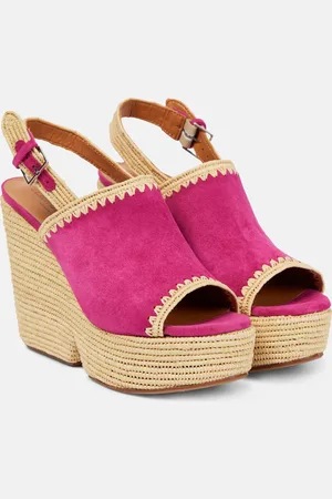 Robert Clergerie Damya suede wedge sandals