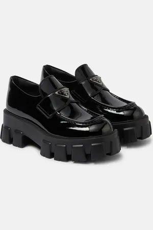 Prada Monolith leather platform loafers